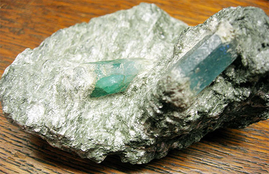 Emerald and Aquamarine Crystals photo image