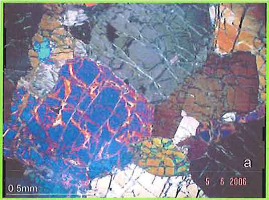 Serpentine In Olivine Of Dunite photomicrograph image