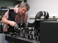 Dr. Downs and Raman Spectrometer photo image