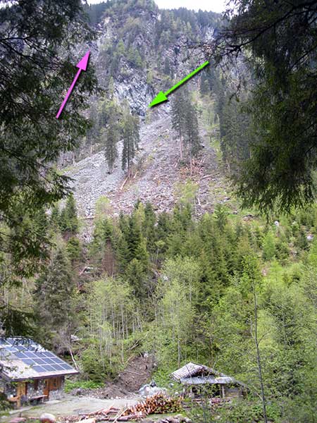 Landslide and Mine Entrance photo image