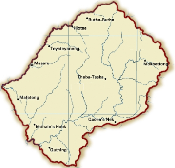 Lesotho map image