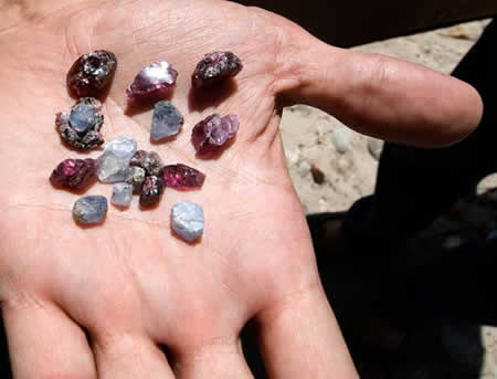 Sapphire and Garnet Crystals photo image